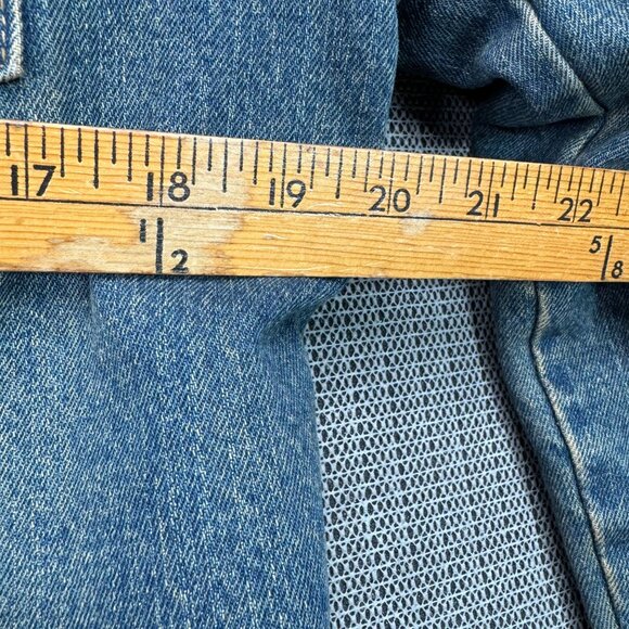 GAP Vintage 2002 Women's Size Medium Faux Fur Sherpa Lined Denim Jean Jacket - Picture 6 of 9